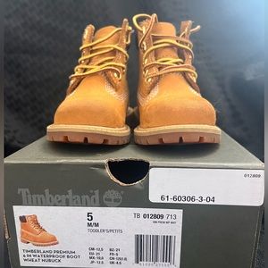 Size 5 toddler Authentic Timberland boots gently used with original box
